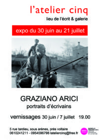GRAZIANO ARICI, portraits d'écrivains. Du 30 juin au 21 juillet 2013 à Arles. Bouches-du-Rhone. 